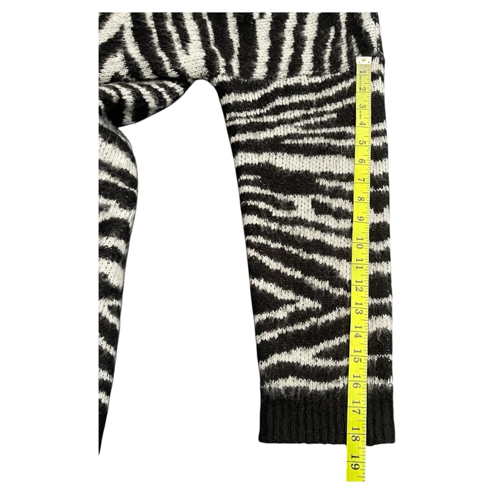 Dex Black/White Zebra Oversized Drop Shoulder Cardigan Duster (2X) - Picture 11 of 14
